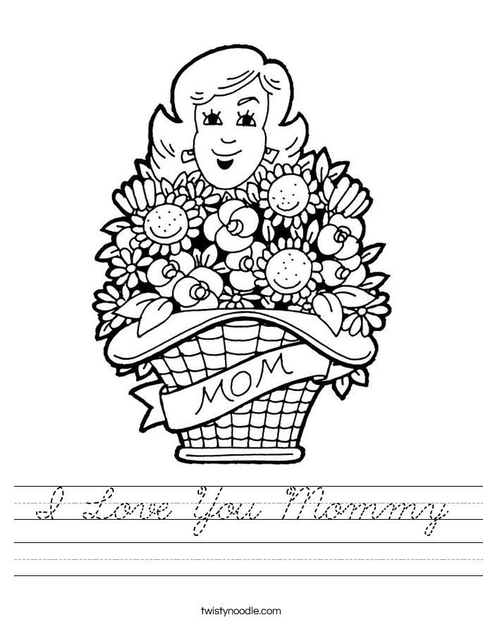 I Love You Mommy Worksheet