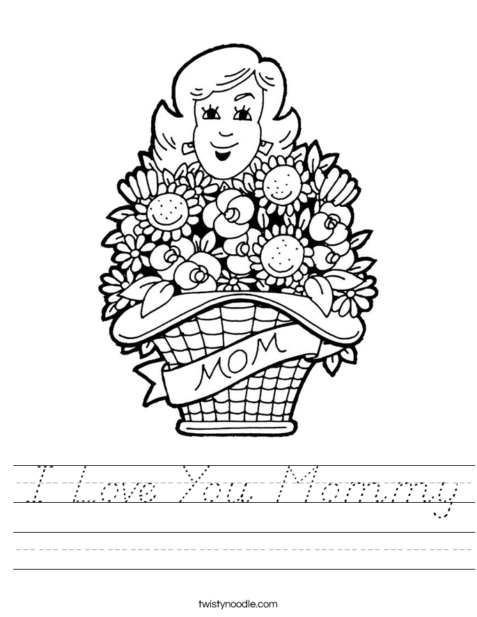 I Love You Mommy Worksheet