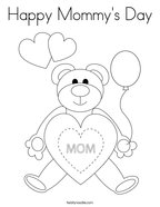 Happy Mommy's Day Coloring Page