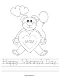 Happy Mommy's Day Worksheet