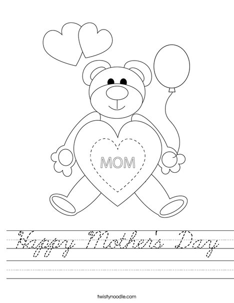 Happy Mother's Day Worksheet