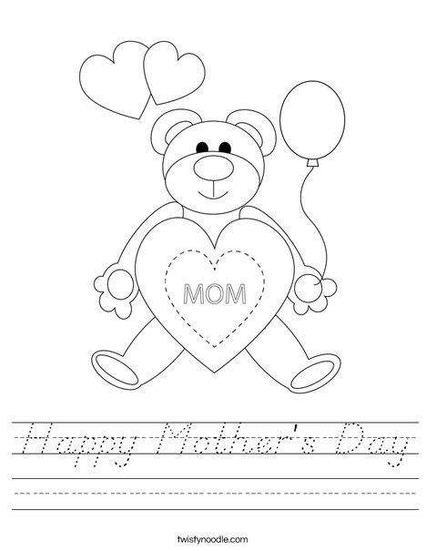 Happy Mother's Day Worksheet