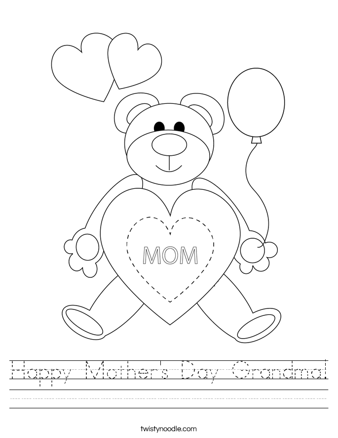 Happy Mother's Day Grandma! Worksheet