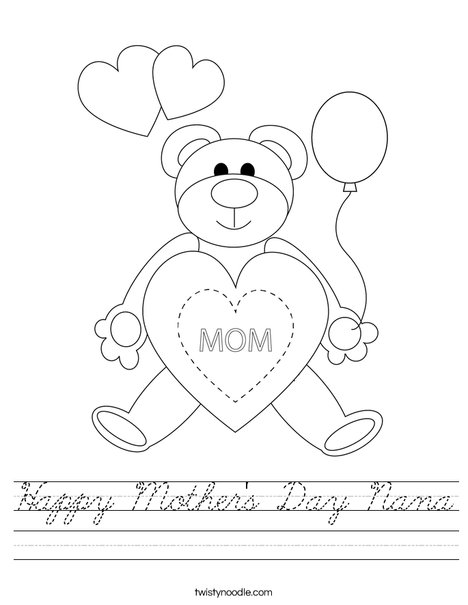 Happy Mother's Day Worksheet