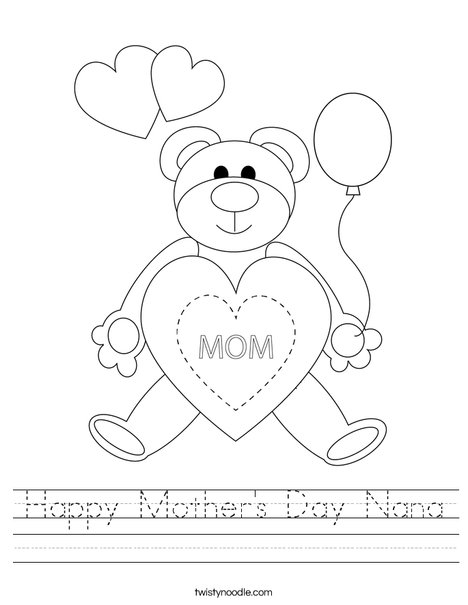 Happy Mother's Day Worksheet