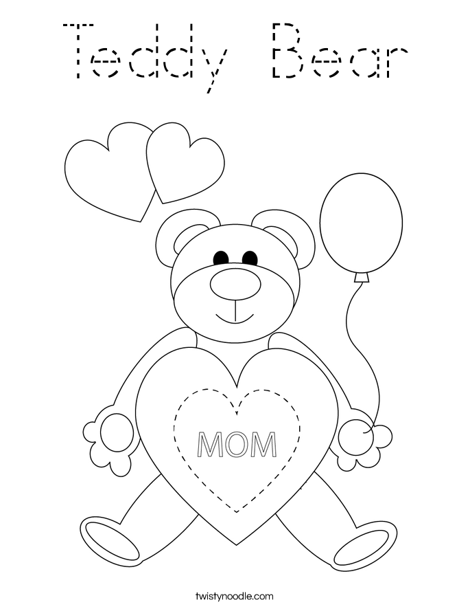 Teddy Bear Coloring Page