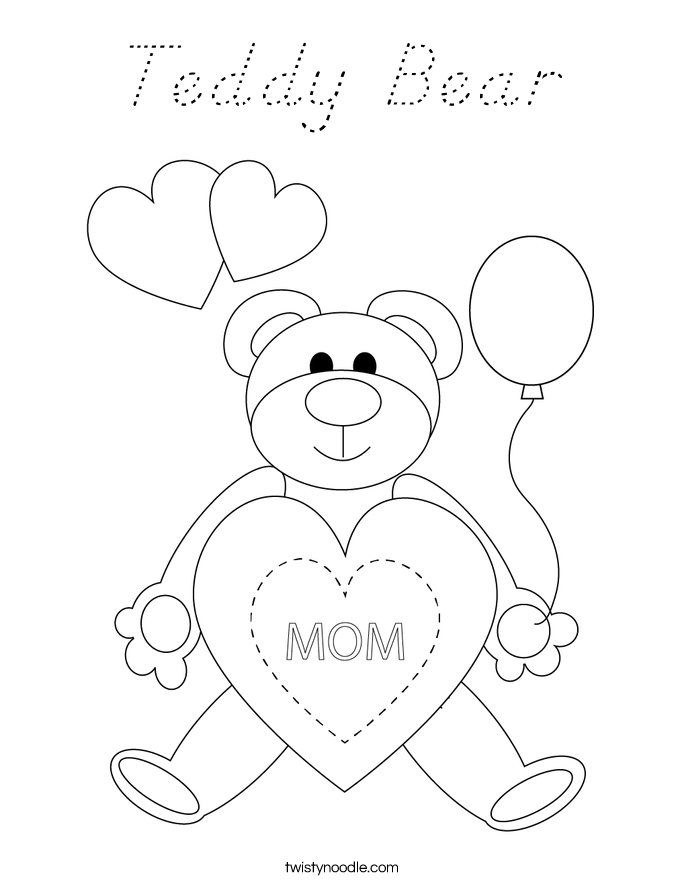 Teddy Bear Coloring Page