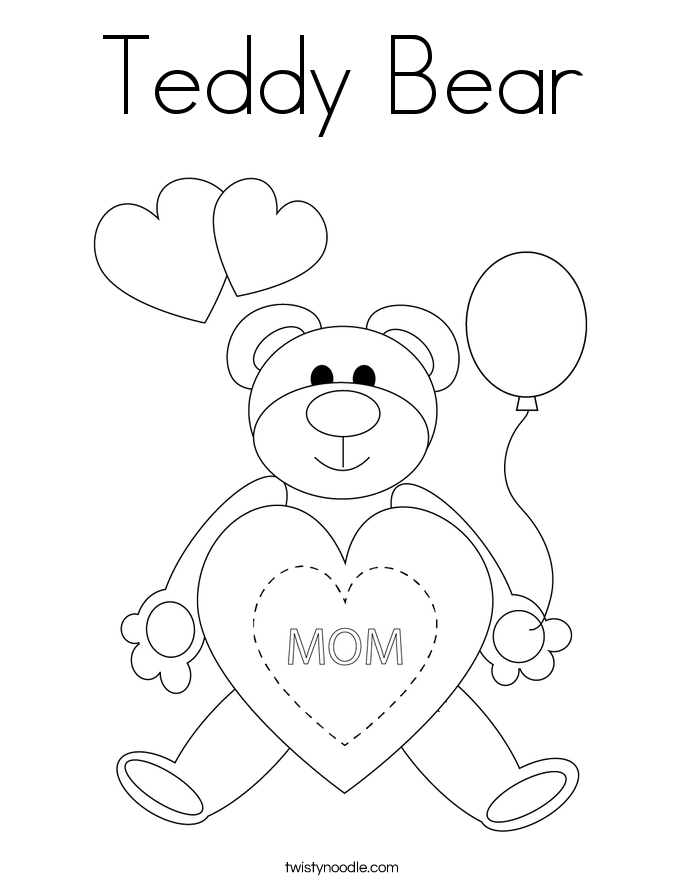 Teddy Bear Coloring Page