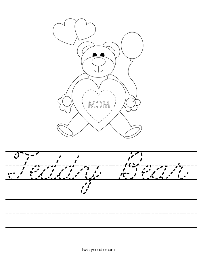 Teddy Bear Worksheet