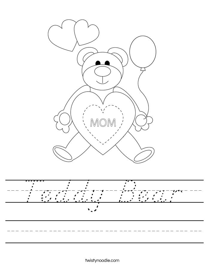 Teddy Bear Worksheet