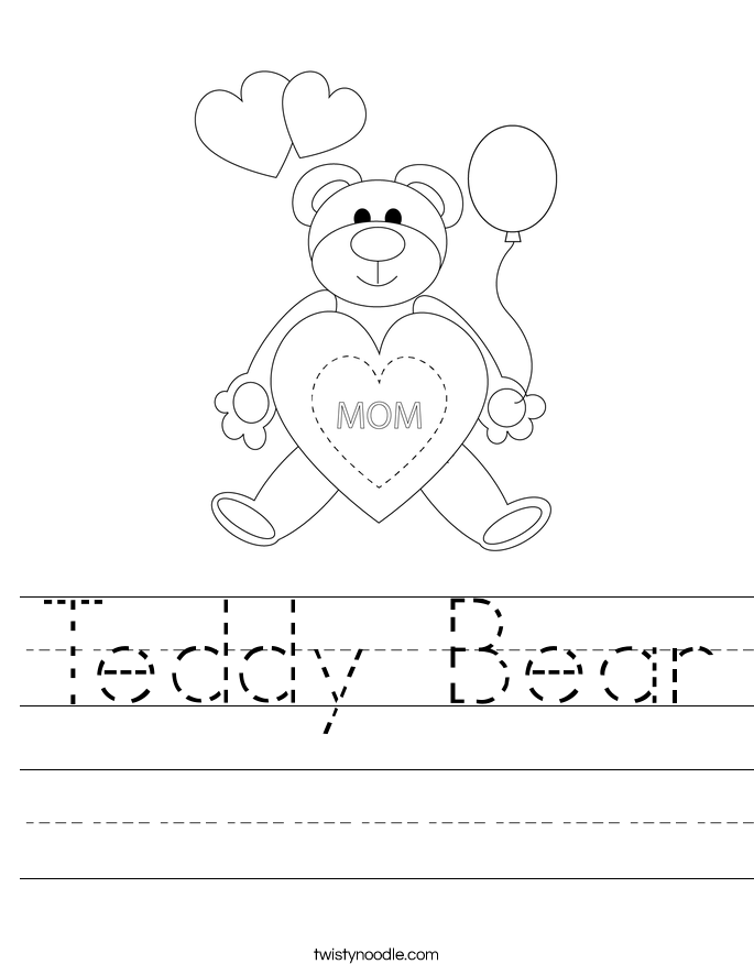 Teddy Bear Worksheet