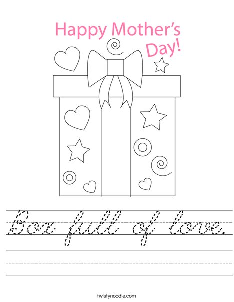 Mother's Day Present Worksheet