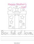 Box full of love. Worksheet