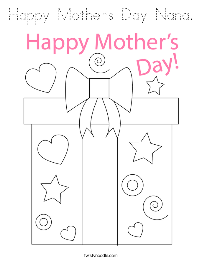 Happy Mother's Day Nana! Coloring Page