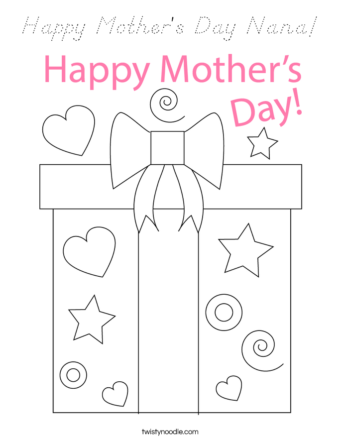 Happy Mother's Day Nana! Coloring Page