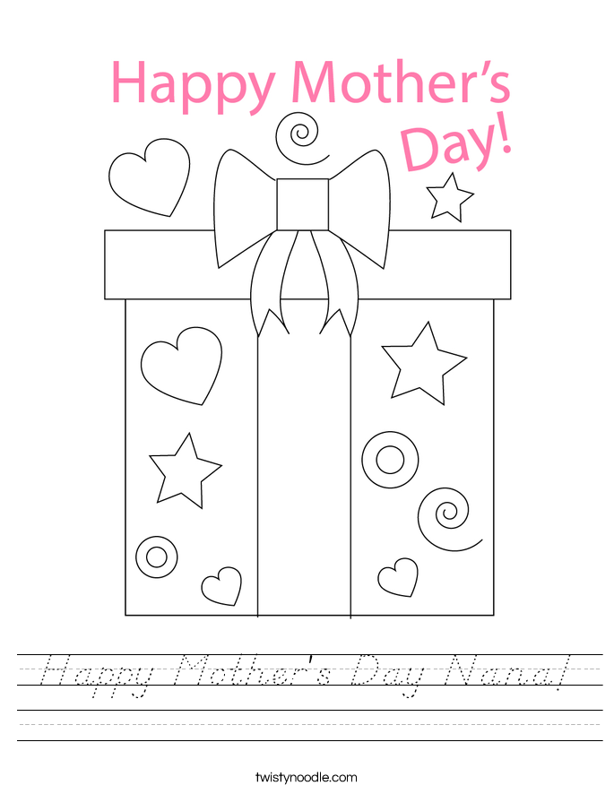 Happy Mother's Day Nana! Worksheet