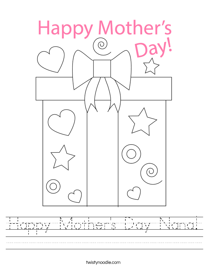 Happy Mother's Day Nana! Worksheet