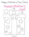 Happy Mother's Day Oma!Coloring Page