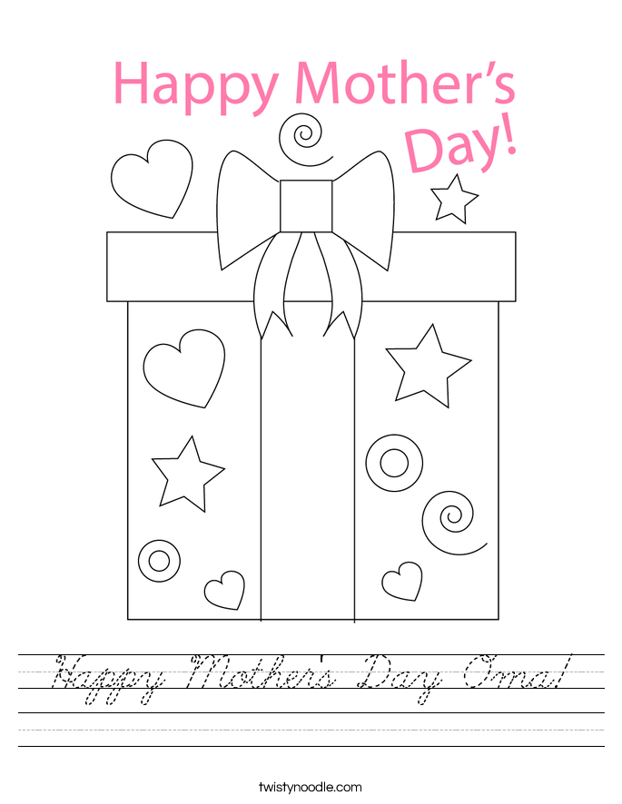 Happy Mother's Day Oma! Worksheet