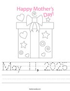 May 11, 2025 Handwriting Sheet