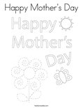 Happy Mother's Day Coloring Page