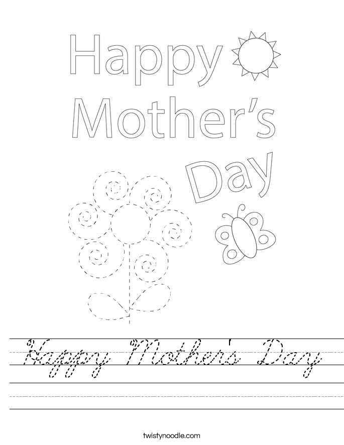 Happy Mother's Day Worksheet