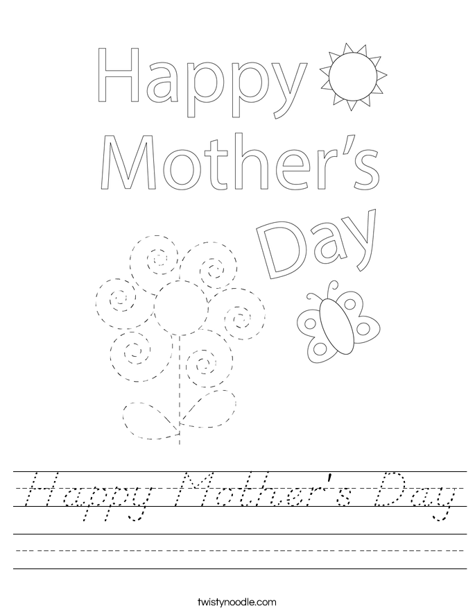 Happy Mother's Day Worksheet
