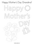 Happy Mother's Day Grandma!Coloring Page