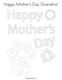 Happy Mother's Day Grandma Coloring Page