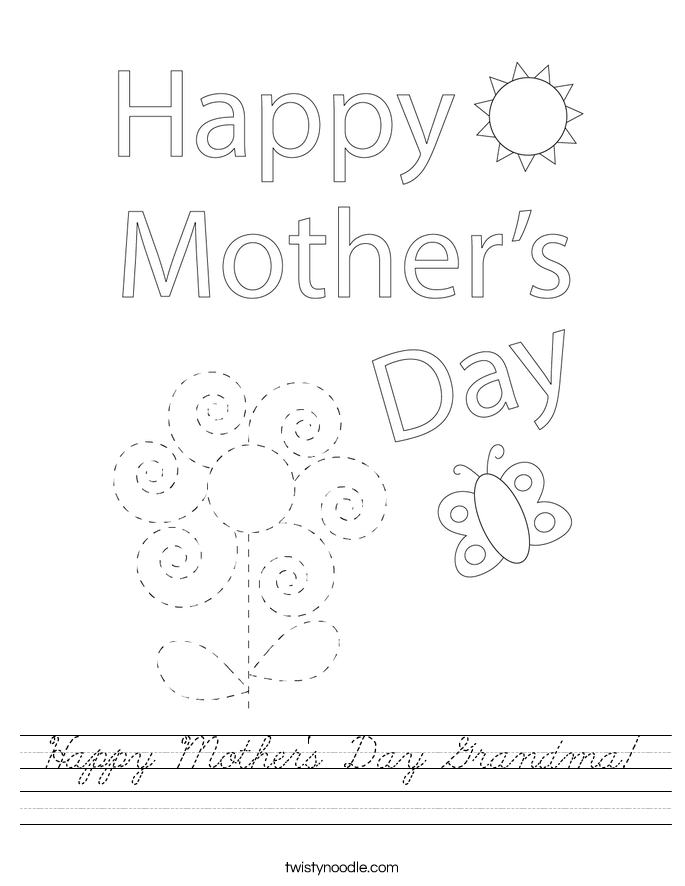 Happy Mother's Day Grandma! Worksheet