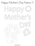 Happy Mother's Day Nanny !! Coloring Page