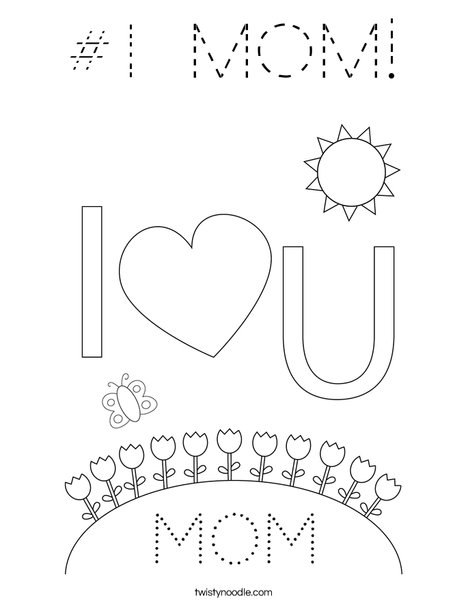 Happy Mother's Day Bears Coloring Page