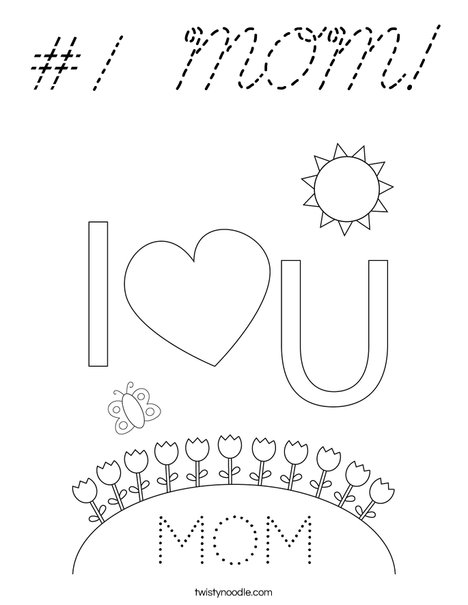 Happy Mother's Day Bears Coloring Page