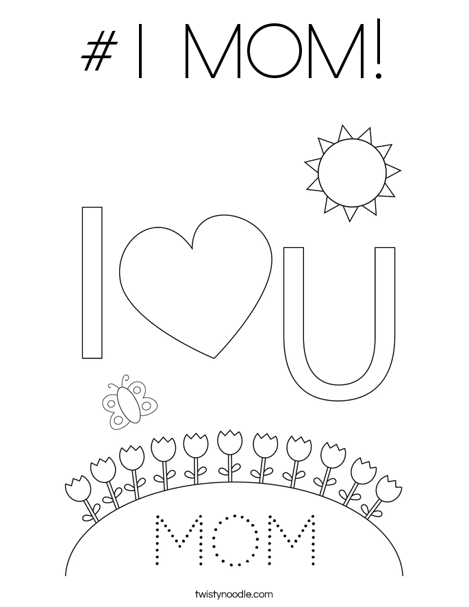 #1 MOM! Coloring Page