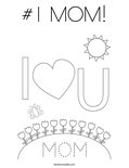 #1 MOM! Coloring Page