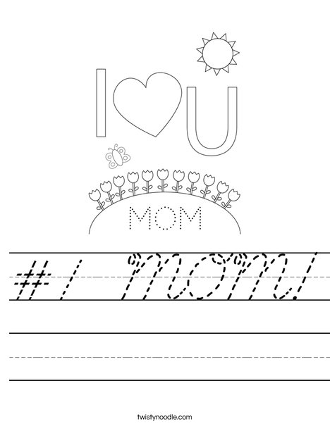 Happy Mother's Day Bears Worksheet