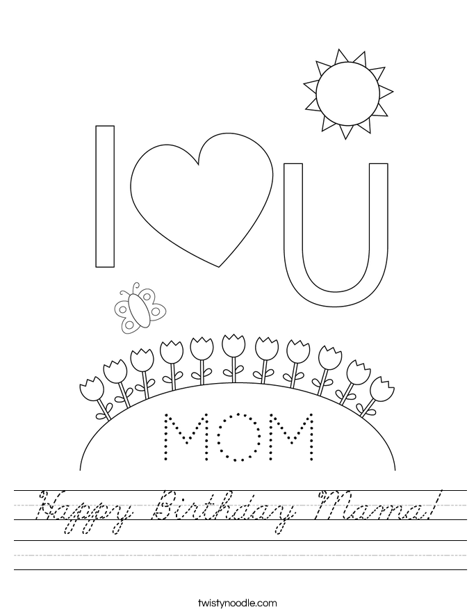 Happy Birthday Mama! Worksheet