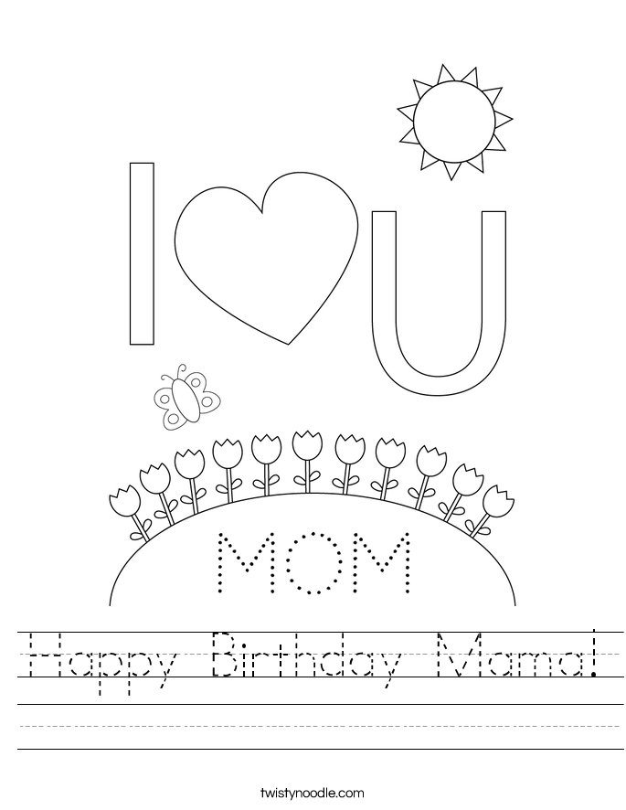 Happy Birthday Mama! Worksheet