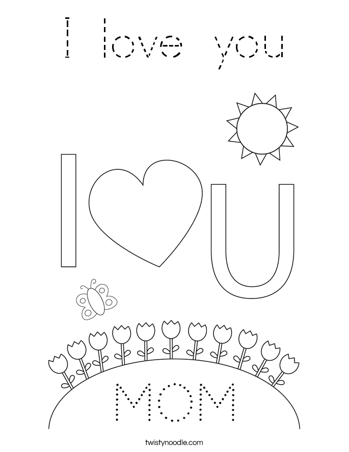 I love you Coloring Page