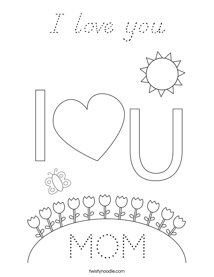 I love you Coloring Page