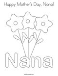 Happy Mother's Day, Nana! Coloring Page