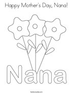 Happy Mother's Day, Nana Coloring Page