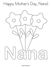 Happy Mother's Day, Nana Coloring Page