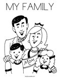 MY FAMILY Coloring Page