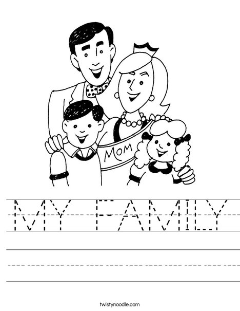 Mom and Family Worksheet