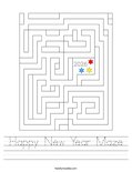 Happy New Year Maze Worksheet