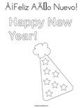 ¡Feliz Año Nuevo!Coloring Page