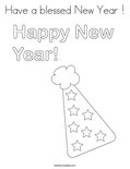 Have a blessed New Year !Coloring Page