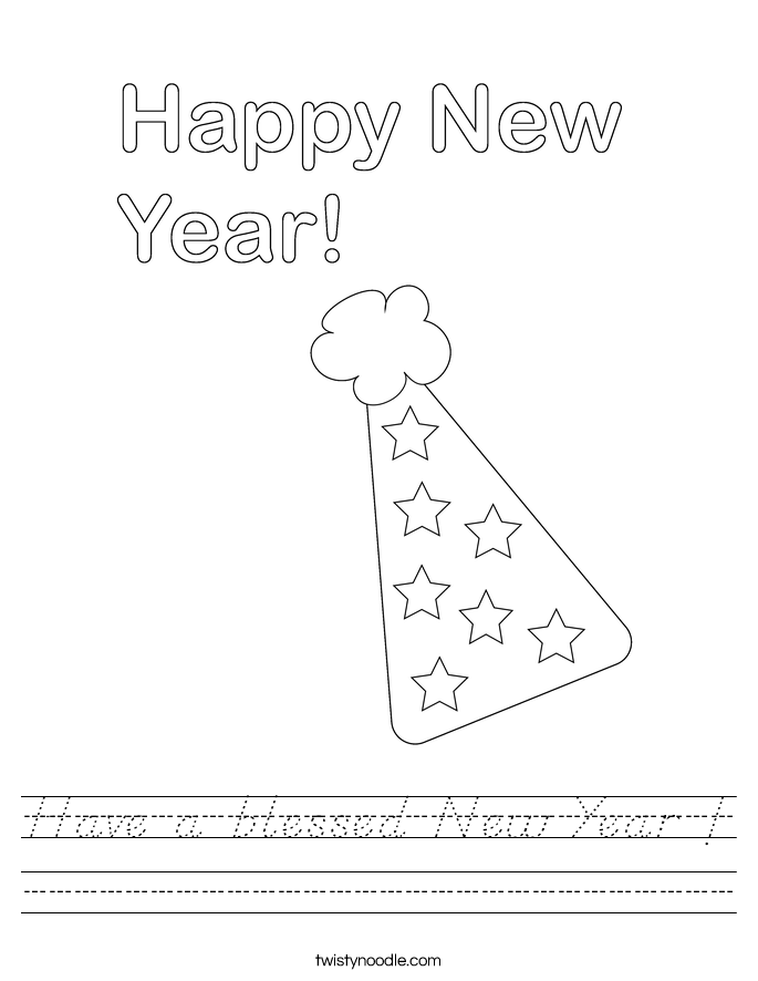 Have a blessed New Year ! Worksheet