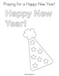 Praying for a Happy New Year! Coloring Page